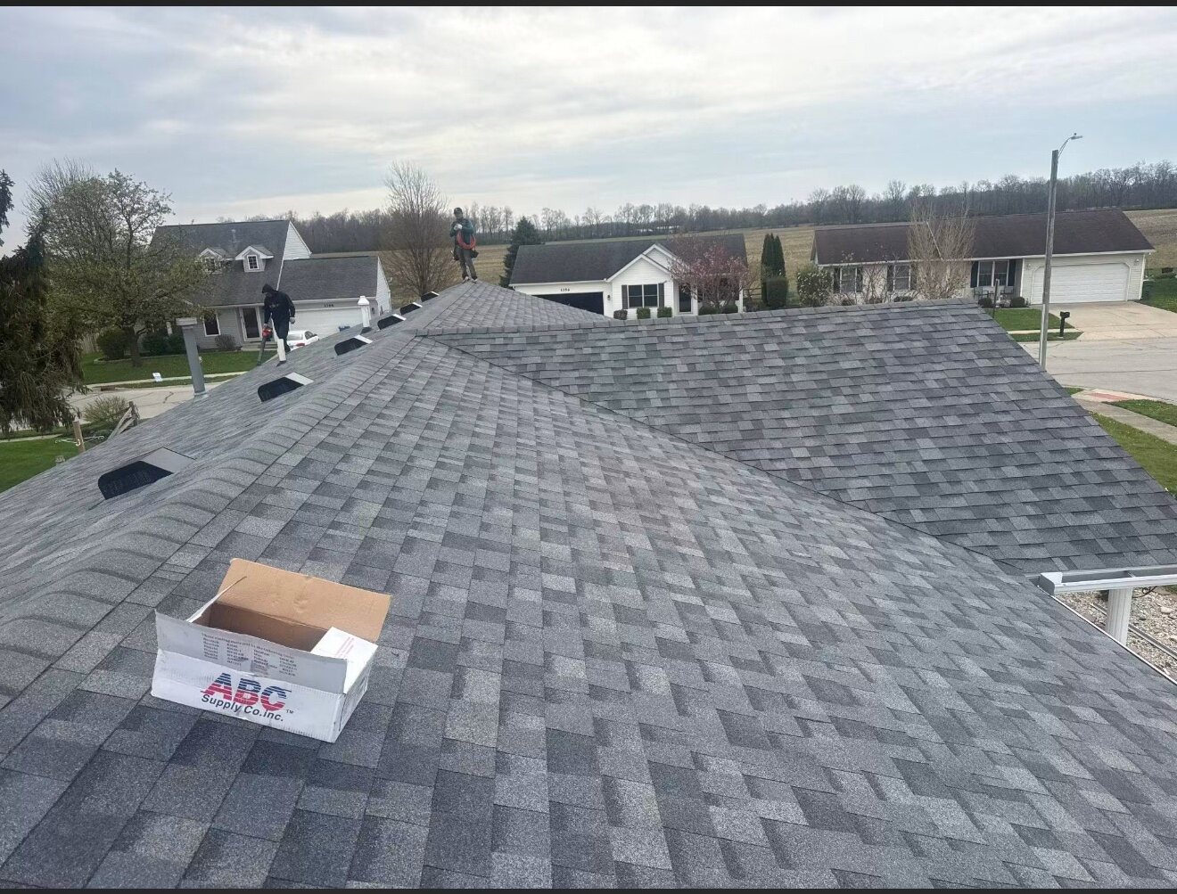 Completed architectural shingle roof